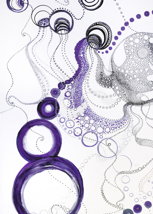 Maria's Circles 1   Purples Art | Artist Rachel Goldsmith, LLC