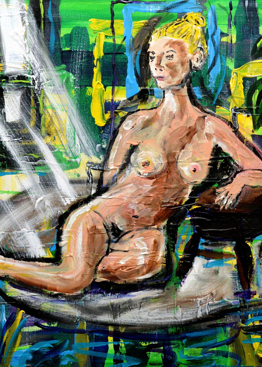 Nude Blonde In Summer Abstract Art | RSchaefer Art