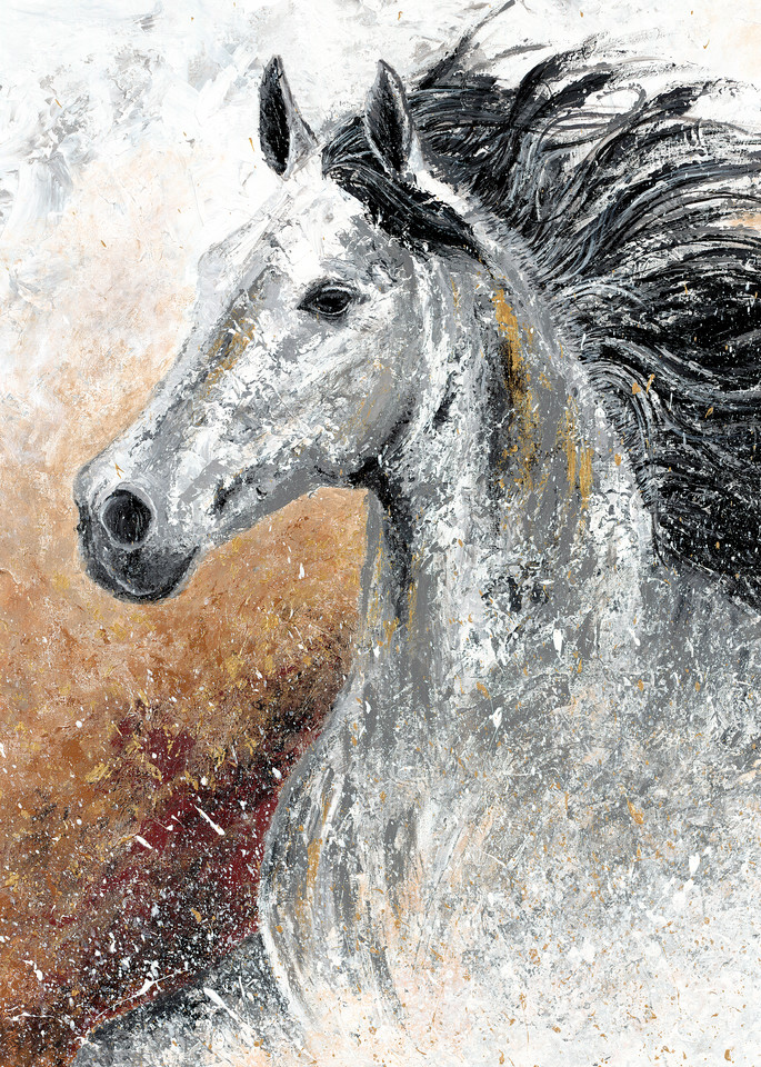 Horse Acrylic Palette Knife Painting