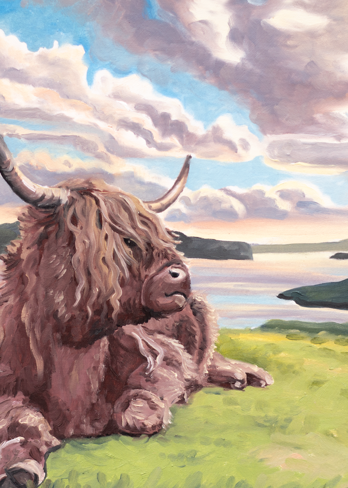 'Highland Cow II' Art for Sale