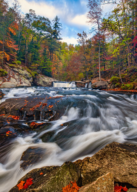 Autumn below Baby Falls - Smoky Mountains fine-art photography prints