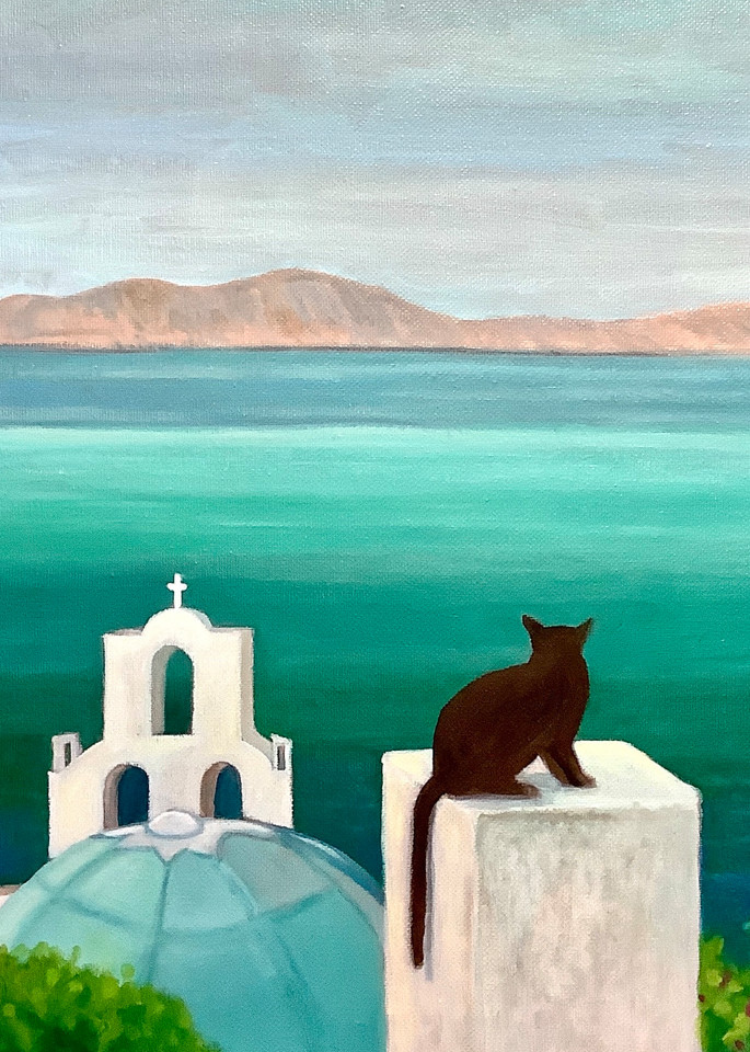 Santorini Dreaming Romantic Landscape Fine Art Print
