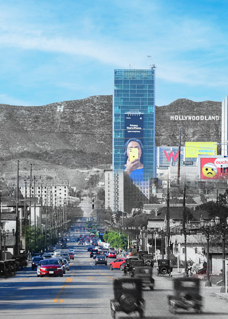 Vine Street North To The Hollywoodland Sign  Art | Mark Hersch Photography