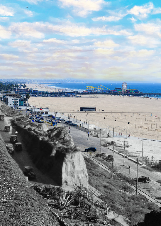 Santa Monica Pier From The Palisades Park Cliff Path Art | Mark Hersch Photography