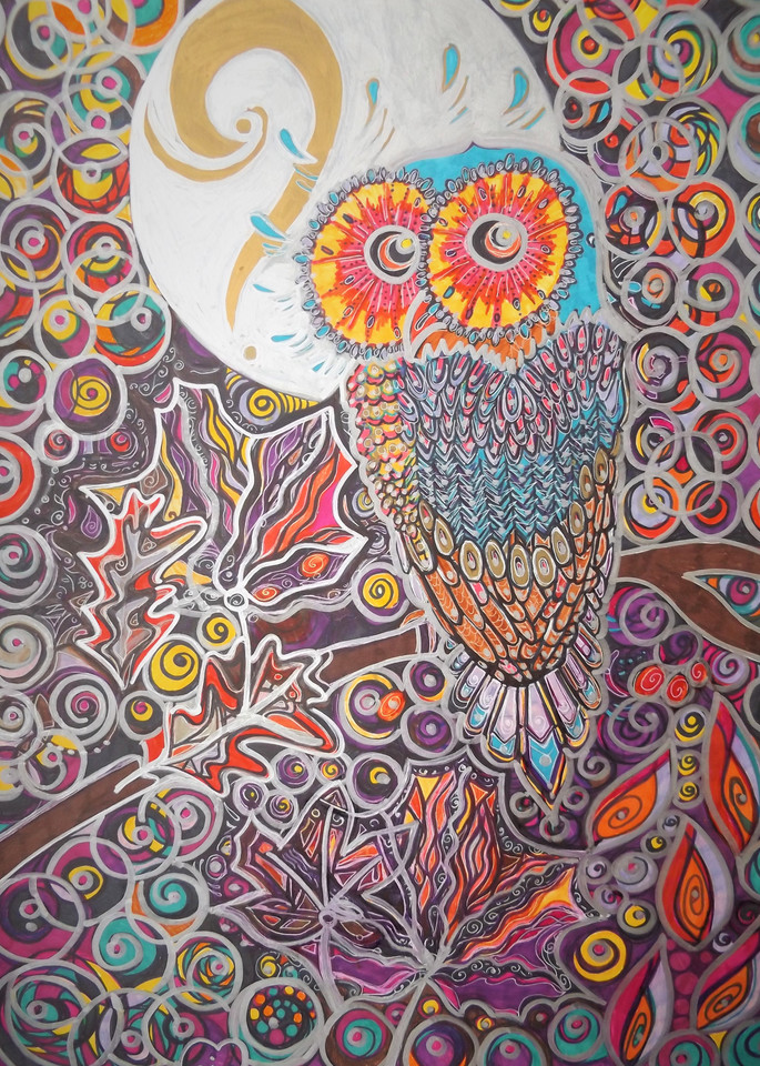 October Owl Art | Cynthia Christensen Art