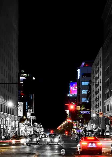 Hollywood And Vine At Night Art | Mark Hersch Photography