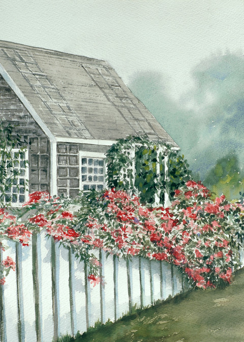 Nantucket Rose Art | Leslie Brunn Fine Art