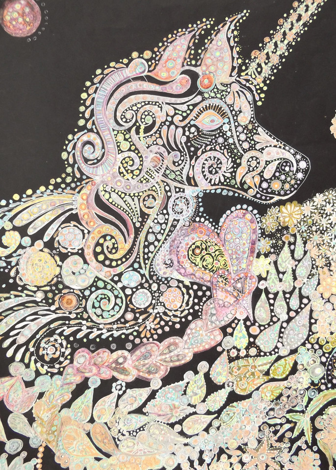 Unicorn At N Ight Art | Cynthia Christensen Art