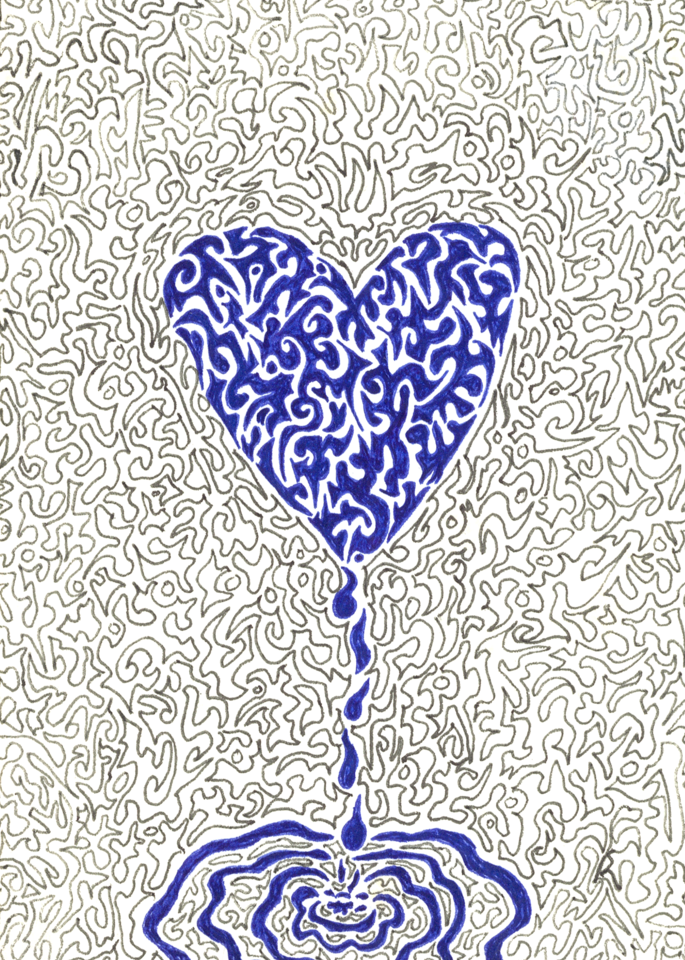 Dripping Heart Jigsaw Art | Off The Edge Art