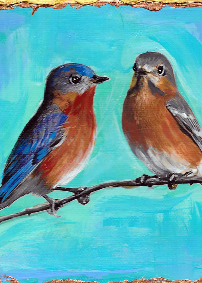 Eastern Bluebird Couple Art | Channe Felton Fine Art