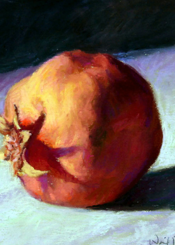 Pomegranate On Light Cloth Art | Waif Mullins Art