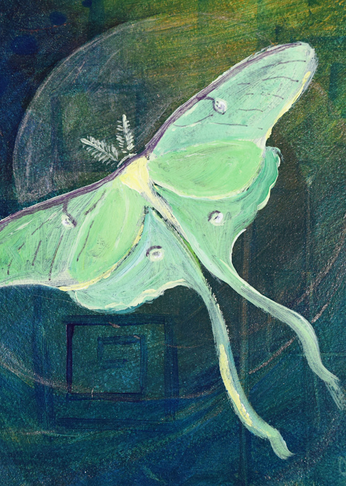 Luna Moth Spiritual Art Print 