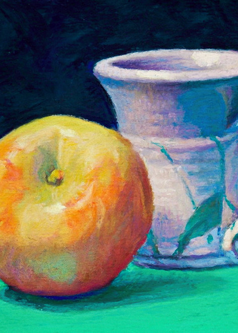 Apple And Cup  Art | Waif Mullins Art