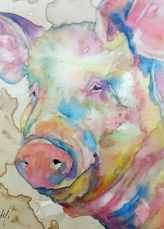 Square Pig Art | Christy! Studios