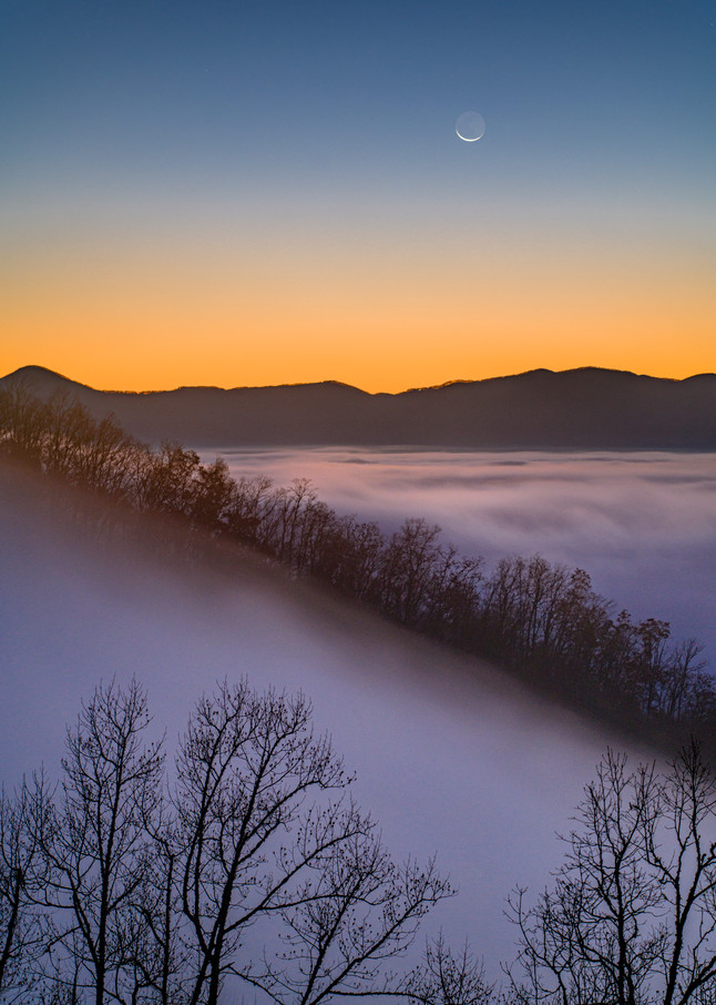 Mountain Morning, Fall Fog Photography Art | kramkranphoto