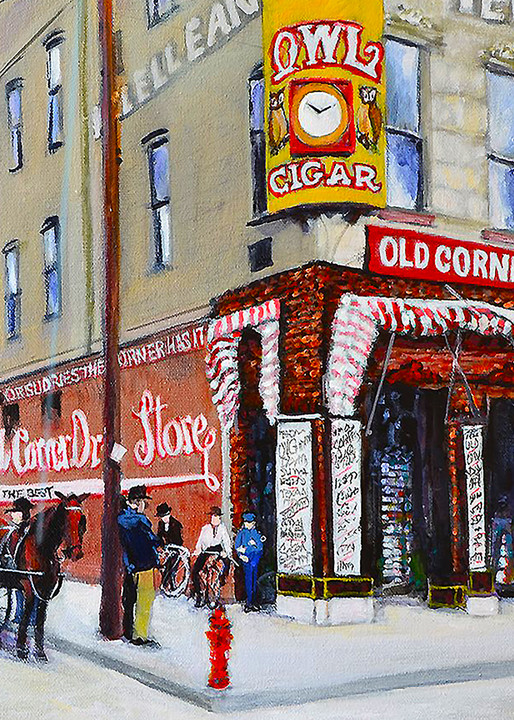 Morrison S Old Corner Drug Store Art | Charles Wallis