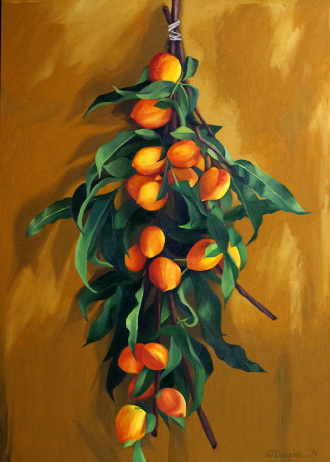 Peach Branches, 2 Art | Helen Vaughn Fine Art