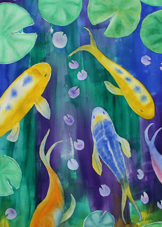 Ayden's Fishpond Art | Jeanine Colini Design Art