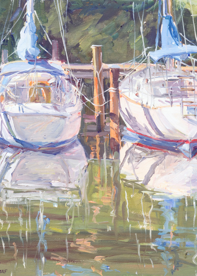 Bow In, painted on location in Solomons Maryland at the Spring Cove Marina.