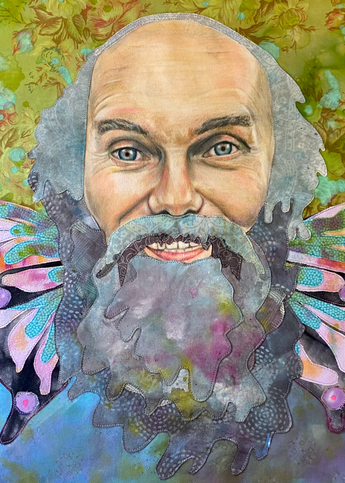 Ram Dass with butterfly