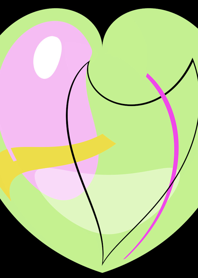 Pastel Green Heart/Merch Art | karenihirsch