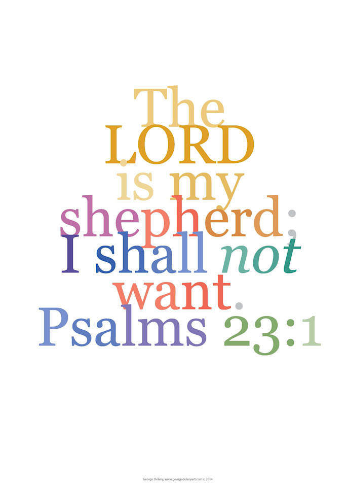 Psalm 23:1 Faith Verse