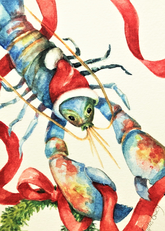 Lobstah Holiday Joy Art | Phyllis Tracy Fine Art