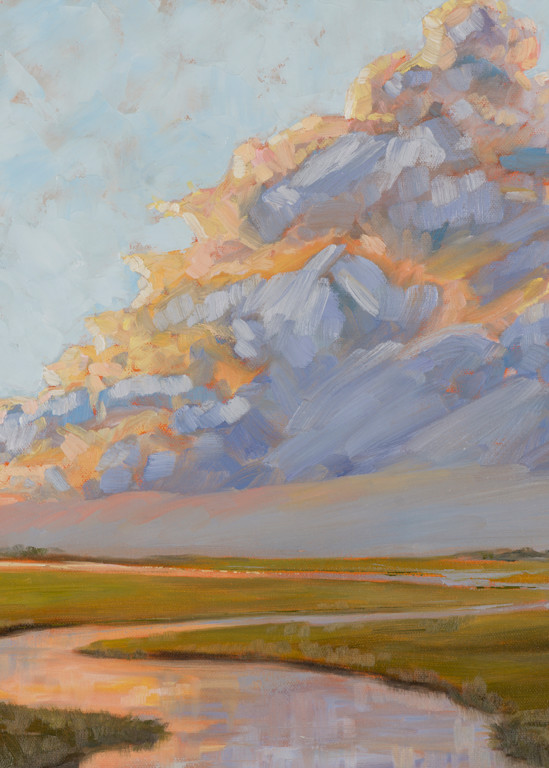 Giclee Print Thunderclouds on the Marsh