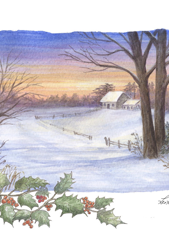 Country Scene In Winter Art | Leisa Collins Art