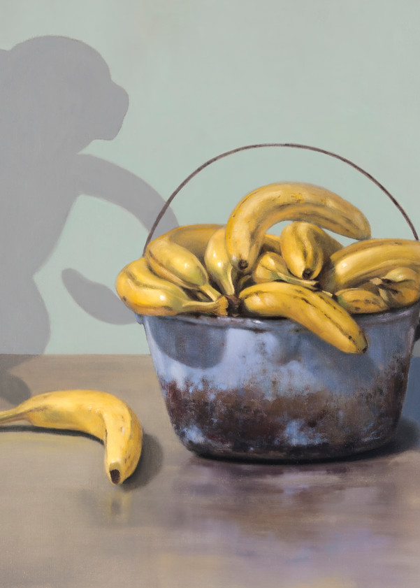 Banana Bandit | Richard Hall print | Humor | Monkey shadow | bananas