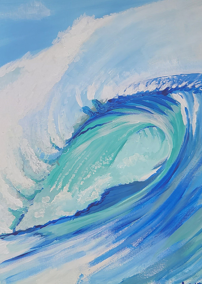 Surf Art painting of a Wave By John Lasonio