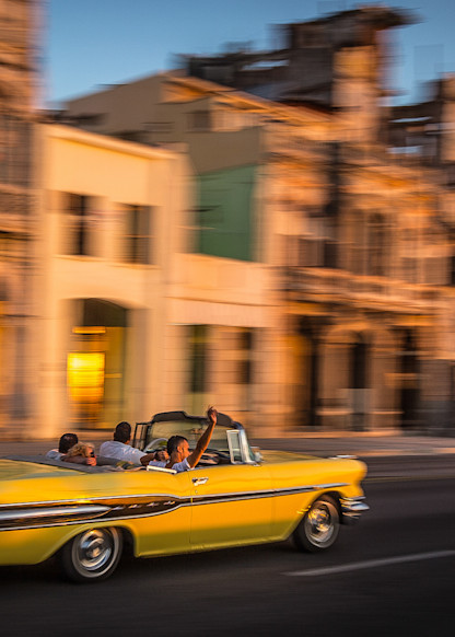 Yellow Car On Malecon Photography Art | Wendy Humble Photography