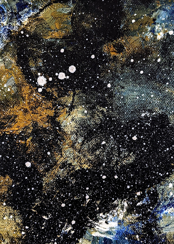 Give Me Space abstract galaxy painting by Sarah Trieckel Detwiler.