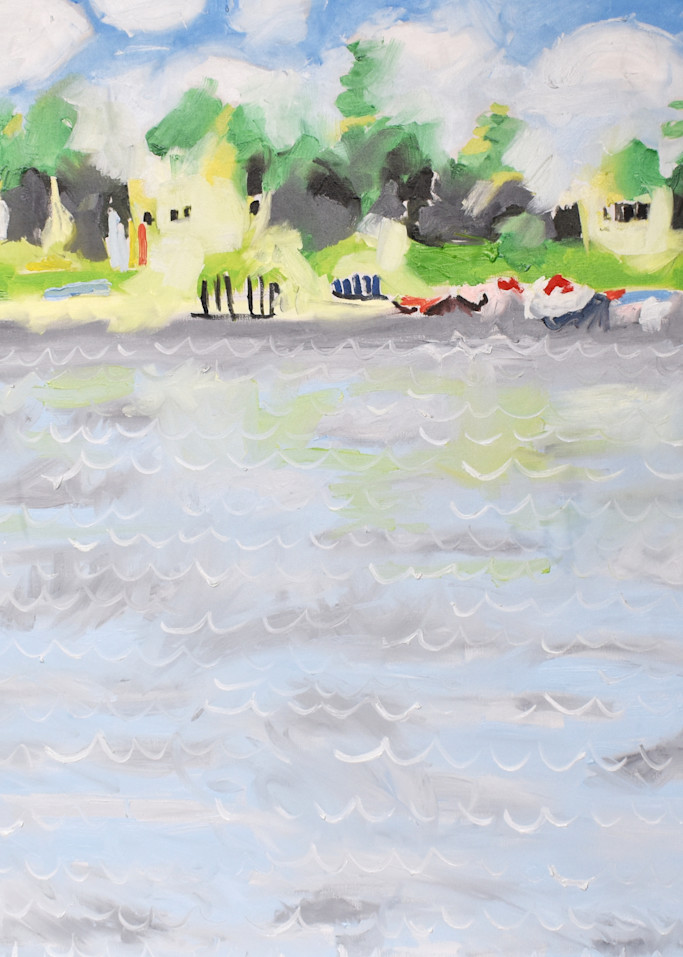 Painting from the shore of Gull Lake in Minnesota