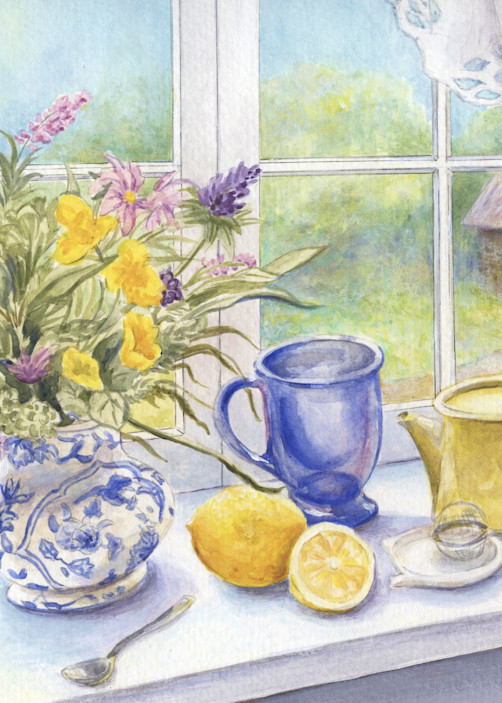 Morning Tea With Lemon Still Life | Art Gifts Art | Leisa Collins Art