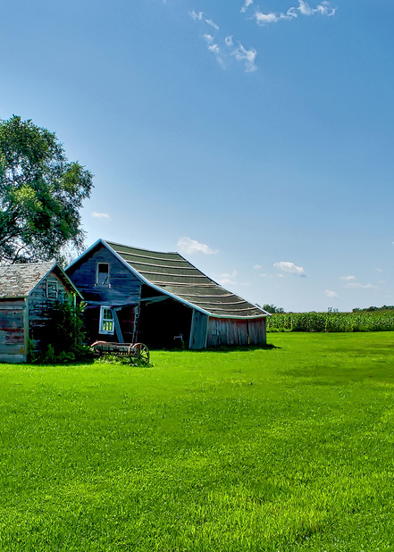 Landscape Photo Prints: Barn & Field/Jim Grossman Photography