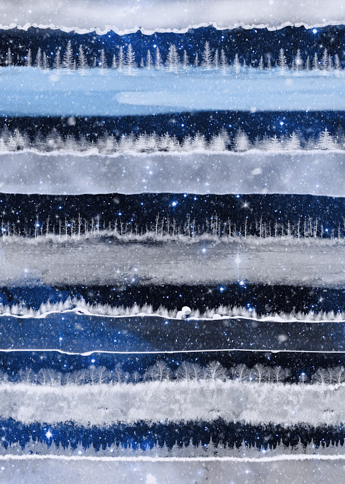 Winter Layers Night Art | Karen Hutton Fine Art
