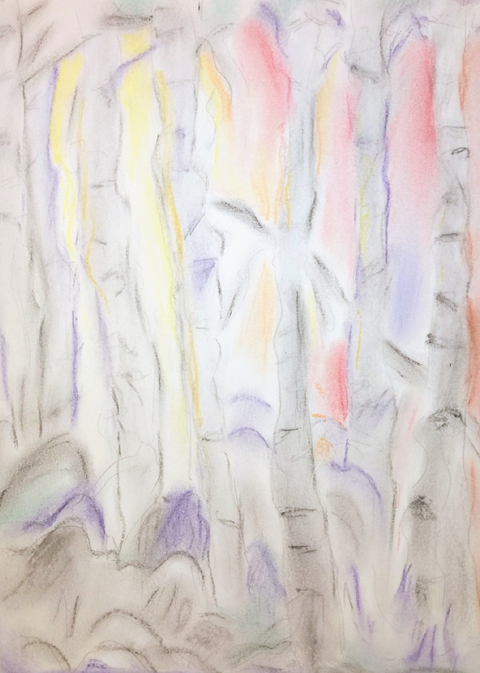 Birch Forest Glow Art | Suzanne Berthier Art LLC