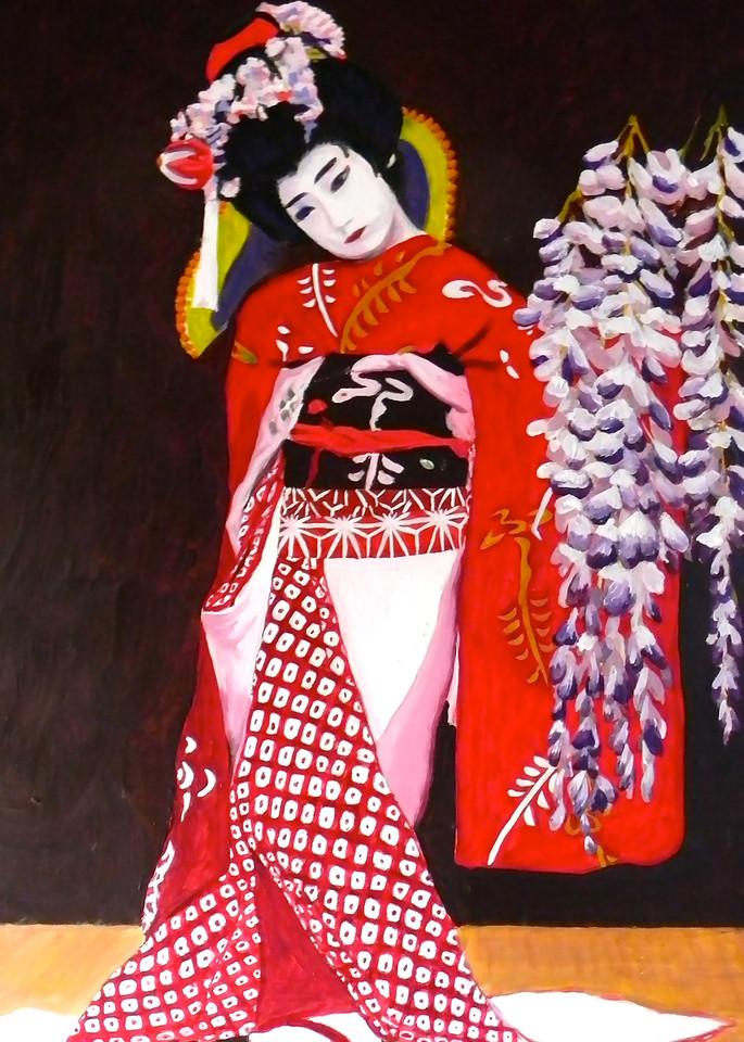 Wisteria Girl  Art | Edi Matsumoto Fine Art