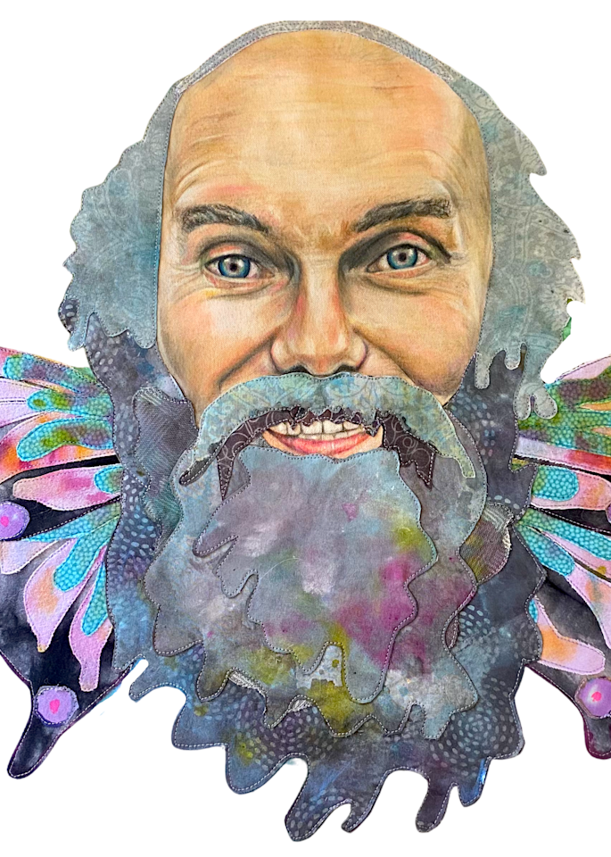Baba Ram Dass with Butterfly Wings