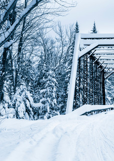 Snowmobile Trail 8 Bridge Panoramic Photography Art | Kurt Gardner Photography Gallery