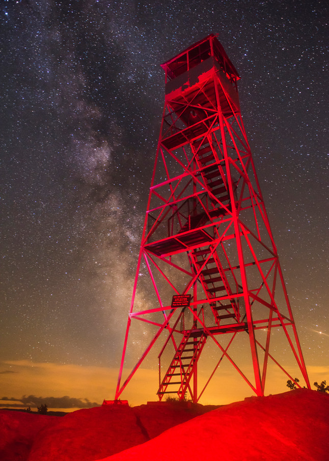 Bald Mt Red Fire Tower Milky Way Photography Art | Kurt Gardner Photography Gallery