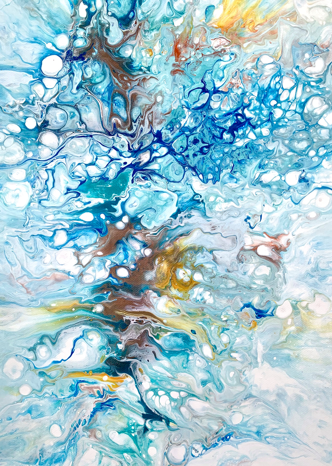 Abstract Art Acrylic Painting "A Glimpse Beneath"  | Deborah Younglao