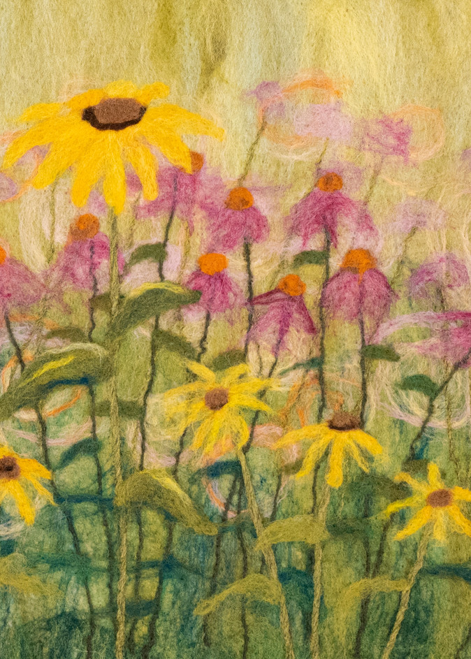 coneflowers, sunflower, garden, print,
