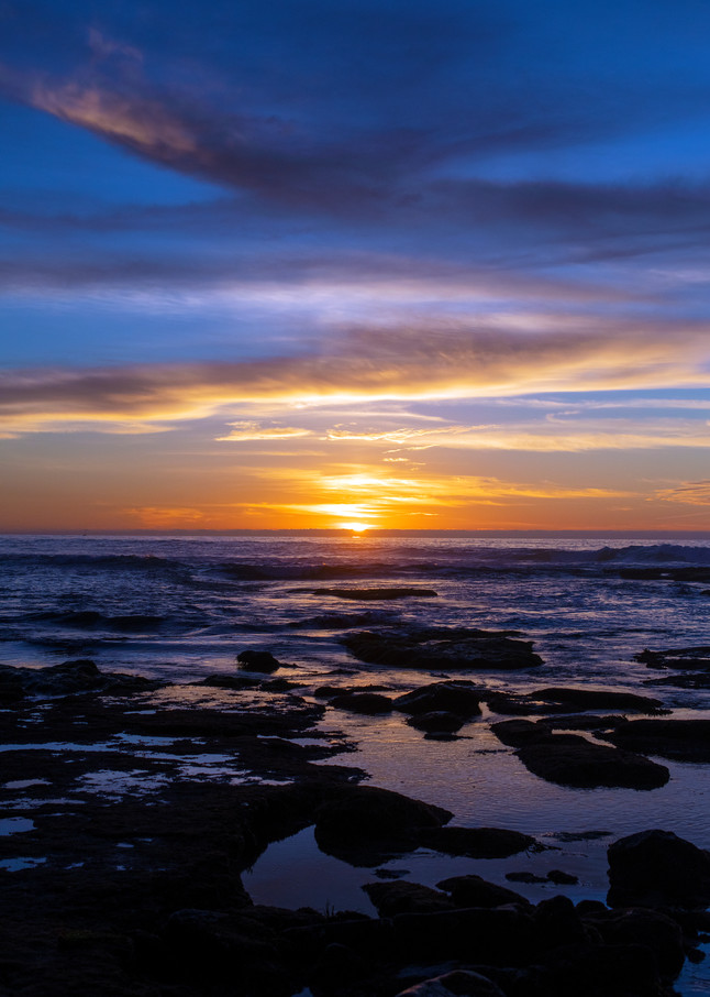 Sunset Over The Tide Pools At Casa South, La Jolla 01.02.21 Photography Art | Pacific Coast Photo