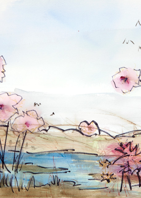 #1 Marsh Flowers Art | Elaine Schaefer Hudson Art