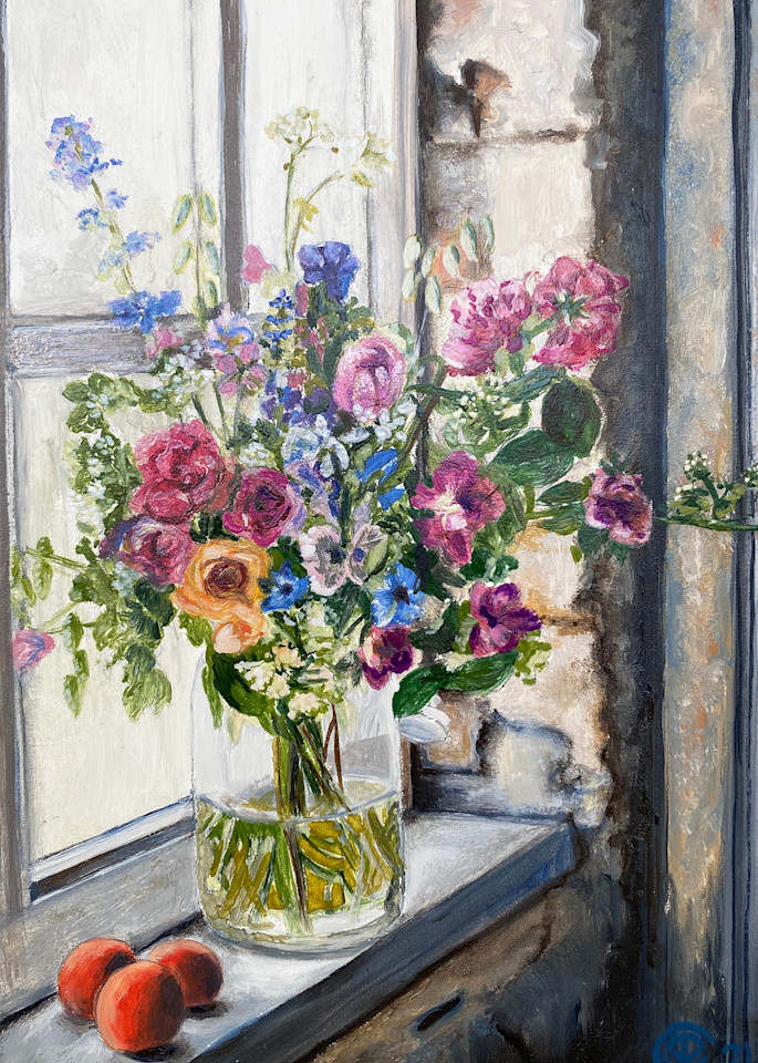 Windowsill Flowers Art | TWC Fine Arts