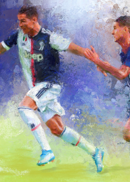 Christiano Ronaldo painting | Sports artist Mark Trubisky | Custom Sports Art