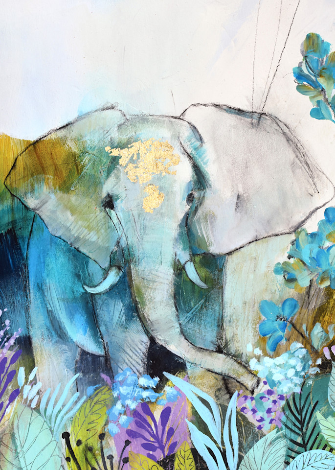 Elephant fine art reproduction by Jen Singh