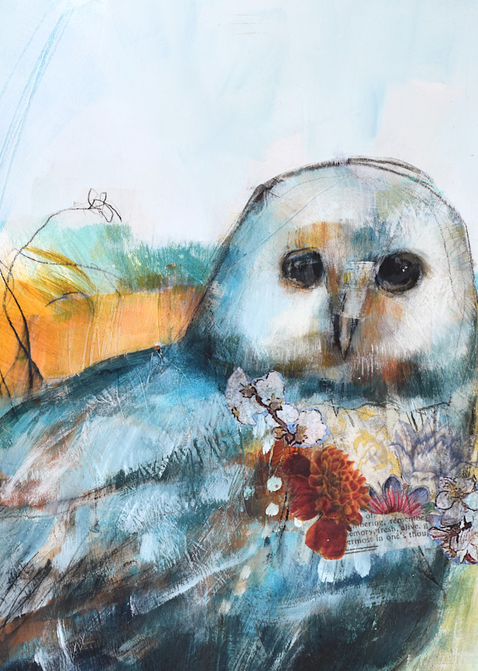 Fine art owl print by Jen Singh